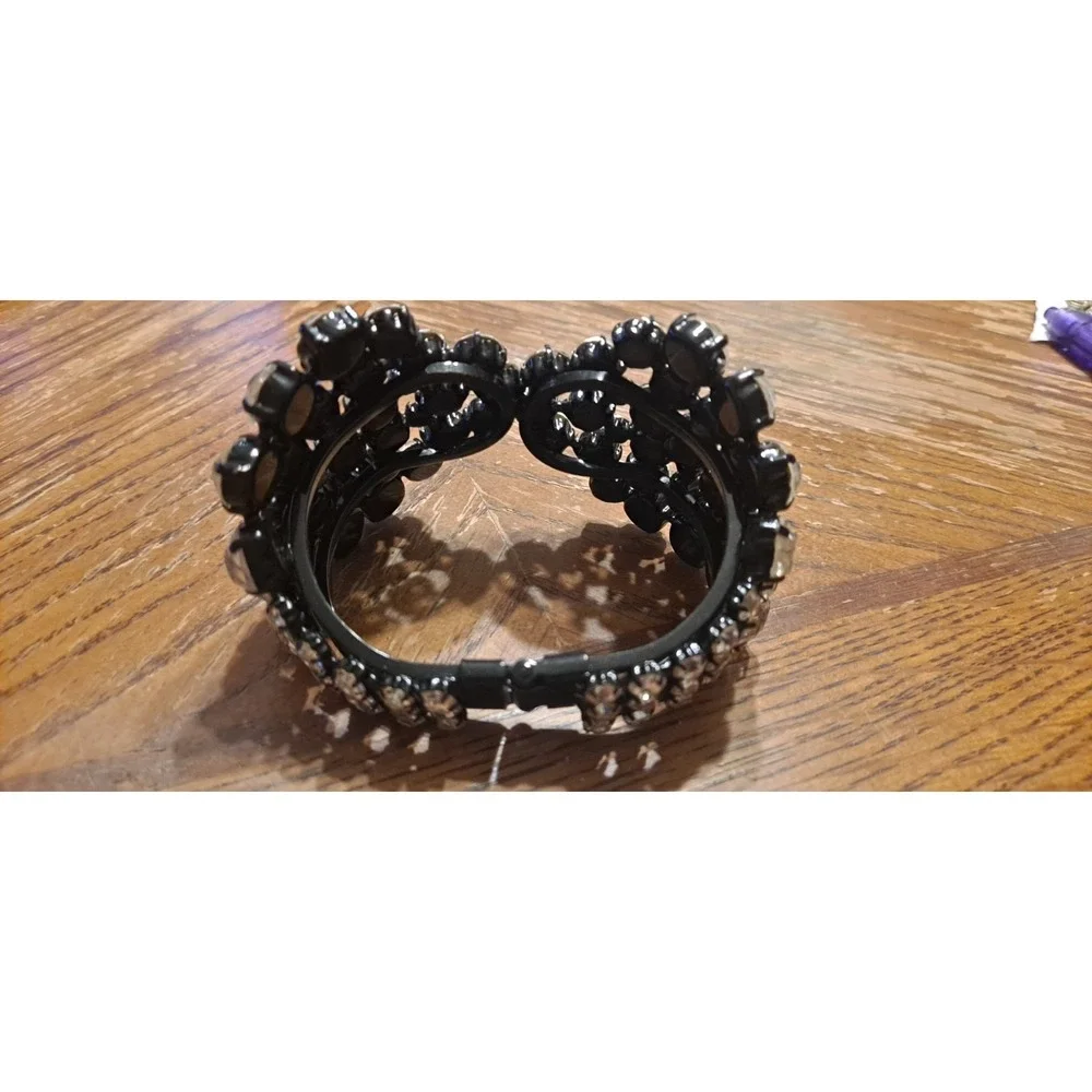 Vintage Super‎ Glam HUGE Rhinestone Clamper Bracelet